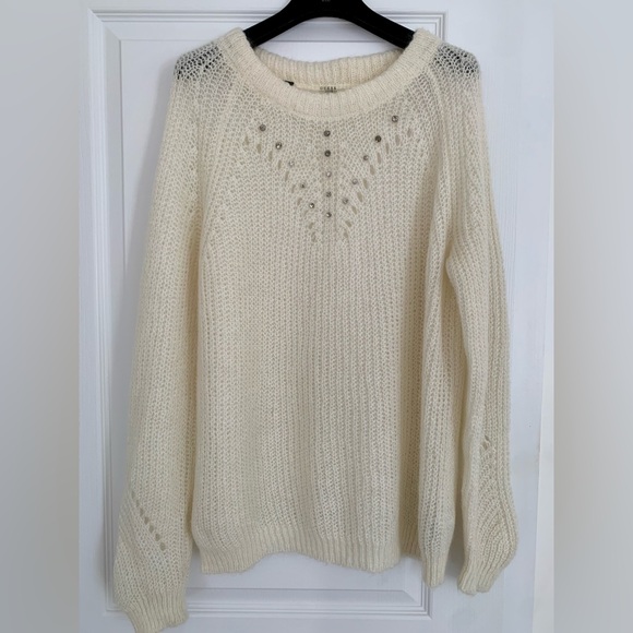 GUESS Cream Sweater with Embellishments - Picture 2 of 10